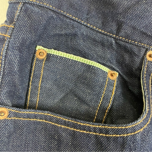 Taylor Stitch Straight Leg button fly dark wash jeans USA Size 32 Savage Denim - Picture 2 of 12